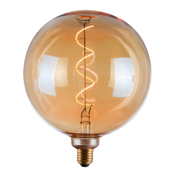 Żarówka dekoracyjna vintage bursztynowa DecoVintage 317773 Polux G200 LED E27 bańka 4W 260lm 230V biała ciepła