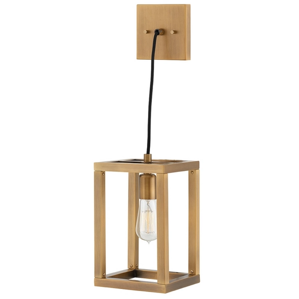 Lampa wisząca loftowa QN-ENSEMBLE1P-BB klatka drewniana
