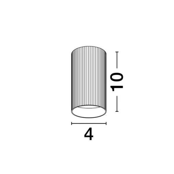 Sufitowa lampa ryflowana SELMORA czarna LE45637 1xGU10 tuba downlight