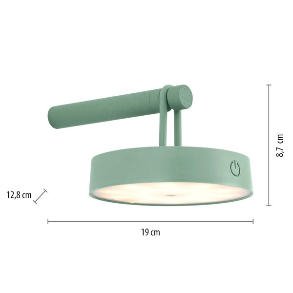 Naścienna lampa do jadalni ARMA 19312-43 LED 1,5W 2700K IP44 zielony
