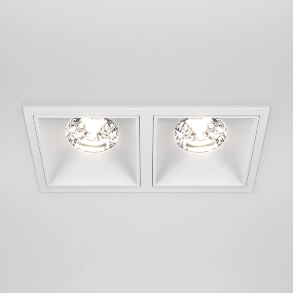 Prostokątna lampa sufitowa Alfa DL043-02-15W4K-D-SQ-W LED 30W 4000K biały