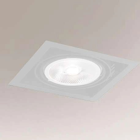 Spot LAMPA sufitowa MUKO 7340 Shilo podtynkowa OPRAWA kwadratowa WPUST do zabudowy OCZKO białe