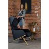 Elegancki fotel z ekoskóry Hampton Velvet MSE011000304.E43V41 czarny złoty