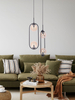 Kulista wisząca lampa Venta K-5121 Kaja kule balls bursztynowe czarne