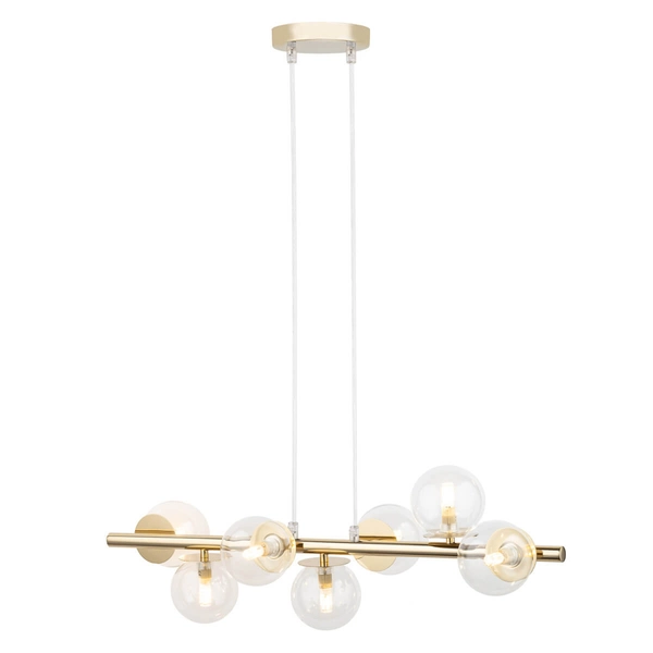 Wisząca lampa na listwie Avola 40800 Sigma bubbles złota transparentna
