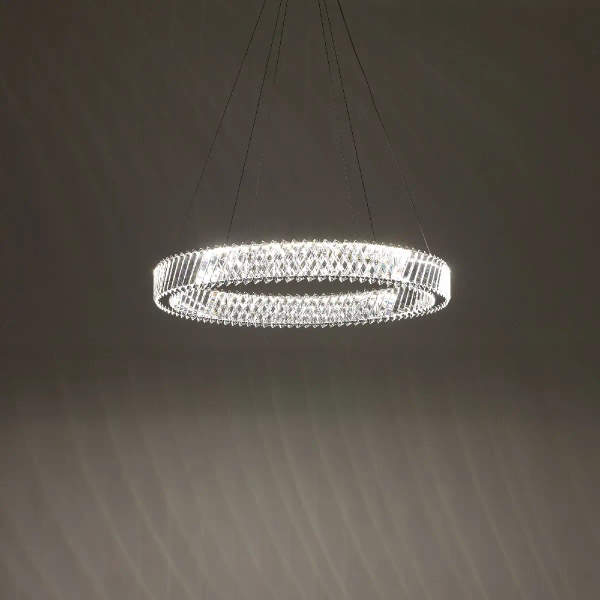 Lampa wisząca glamour LUXORA 11706 LED 38W 3000K nikiel