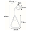 Kinkiet LAMPA trójkątna K-3933 trójkąt Kaja ścienna OPRAWA metalowa ramka frame czarna