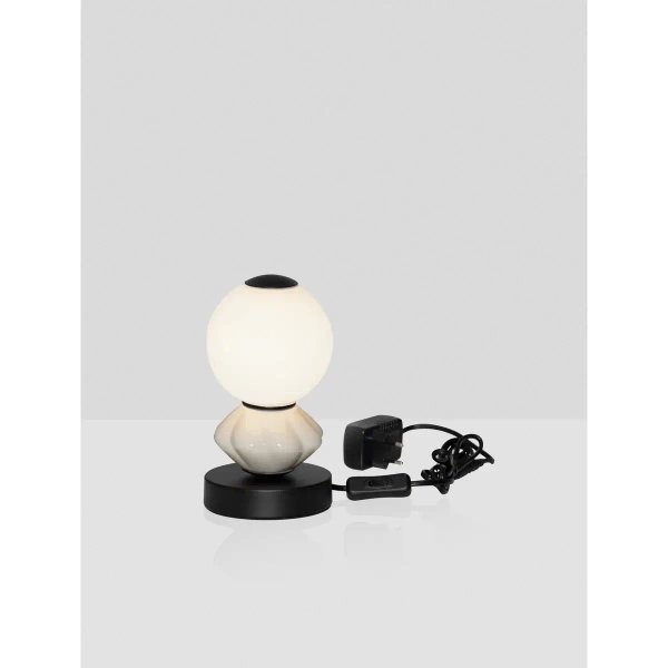 Ceramiczna lampka stołowa MONRETA LE45238 LED 6W 3000K szara biała