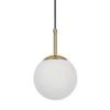 Salonowa lampa wisząca Dorado LP-002/1P kula złoty biały