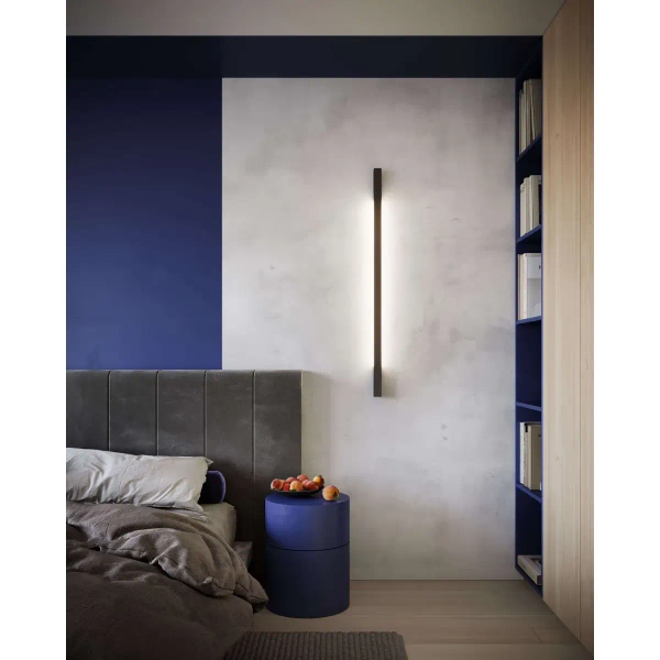 Minimalistyczna lampa ścienna Sappo LED 25W do holu czarna