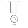 Sufitowa lampa tuba REMO AZ0822 + AZ0819 outlet Azzardo z odbłyśnikiem biały