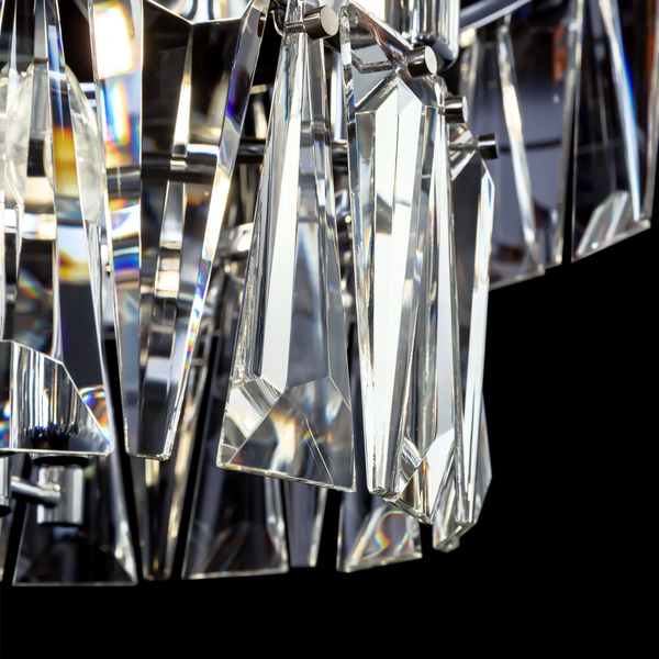 Lampa na łańcuchu wisząca Puntes MOD043PL-12CH pałacowa srebrna