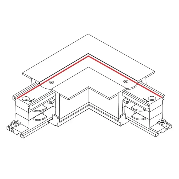 Złącze zasilania lewe typu L-L 8683 metalowe czarny