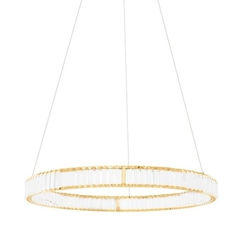 Wisząca lampa okrągła Liberty LED 42W 3000K crystal do salonu