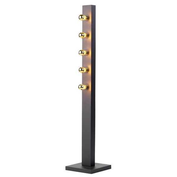 Stojąca lampa podłogowa Phoenix MZ5021 Milagro belka czarny złoty