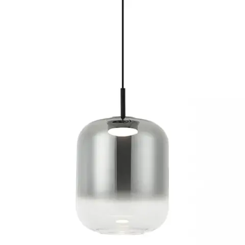 Szklana lampa wisząca 23214 LED 12W 3000K przydymione szkło czarny