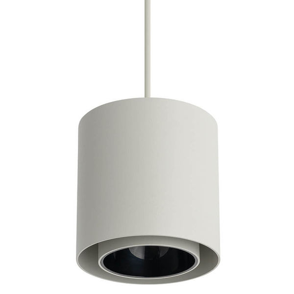 Zwieszana lampa salonowa tuba POINT 11513 jedwabisty szary