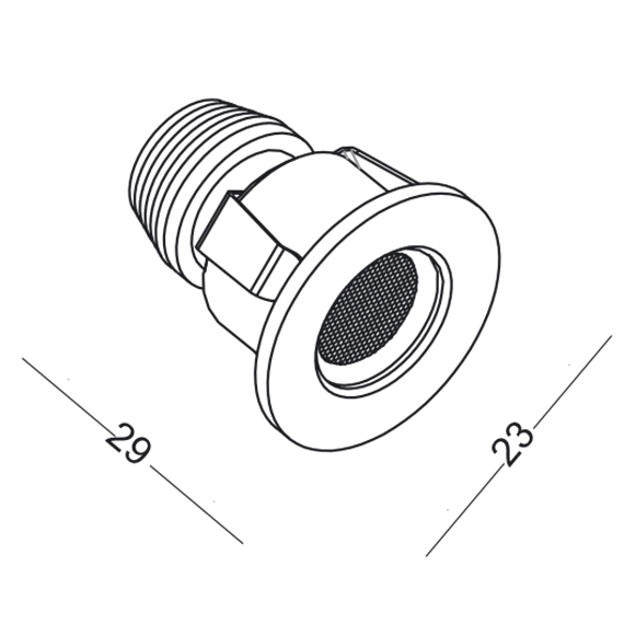 Sufitowe oczko okrągłe POINT 2880A1203 LED 1W 4000K czarny