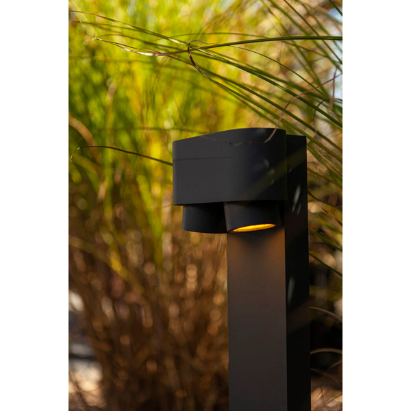 Stojąca lampa zewnętrzna CYPRES 6604004118 Lutec IP44 słupek szara