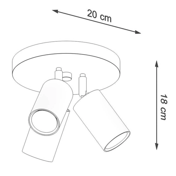 Ruchoma lampa sufitowa SL.1015 metalowe reflektorki białe