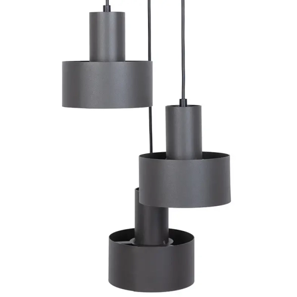 Loftowy żyrandol do przedpokoju Rif 3 41170 tuba szary