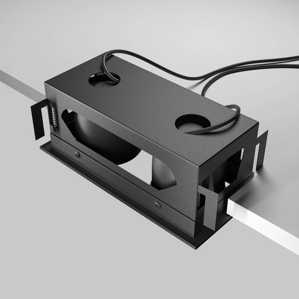 Podwójna lampa wpuszczana Metal Modern DL093-02-10W3K-B LED 20W czarna