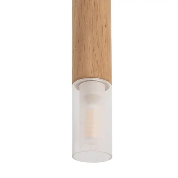 Sufitowy downlight minimalistyczny Madera okrągły drewno