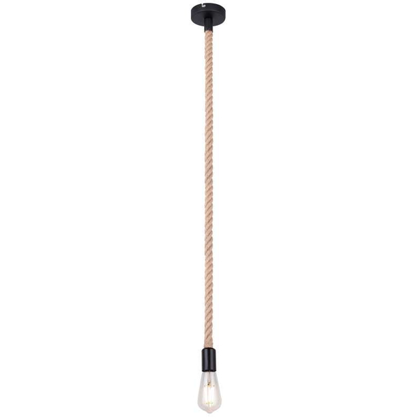 LAMPA wisząca ULLEU 69029H Globo skandynawska OPRAWA zwis lina rope brązowa czarna