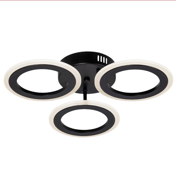 Geometryczna lampa sufitowa W7106-3S BK plafon LED 54W czarny