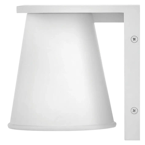 Minimalistyczna lampa na ścianę Hans HK-HANS-S-WHT stożek IP44 biała