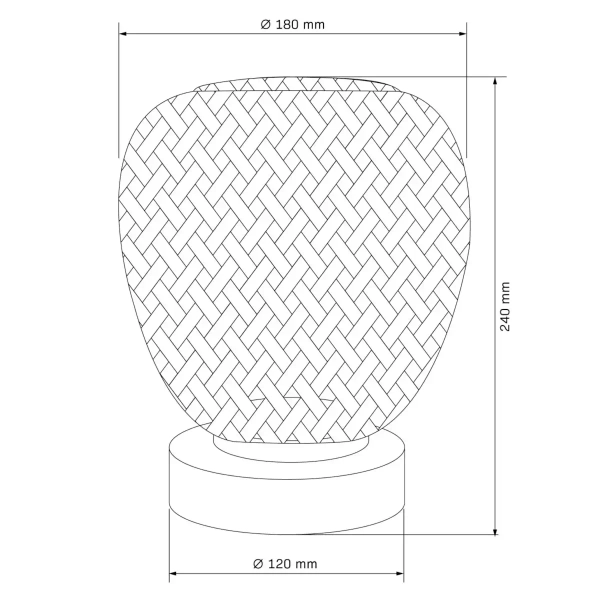 Bambusowa lampka stołowa Zanzibar 329226 na komodę boho czarna