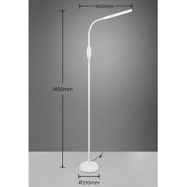 Lampa podłogowa dotykowa Toro R47641101 LED 5W 3000-5000K biała