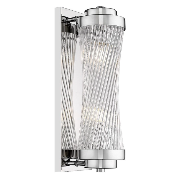 Kryształowy kinkiet pokojowy Sergio glamour lampa ścienna srebrna