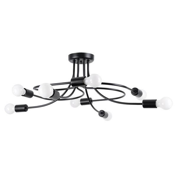 Metalowa lampa sufitowa Levar SL.1457 Sollux do jadalni czarny