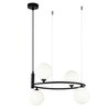 LAMPA wisząca RING MOD013PL-04B Maytoni szklana OPRAWA modernistyczny ZWIS kule balls czarne