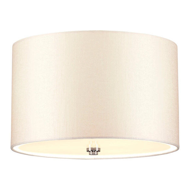 Materiałowa lampa sufitowa Fletcher DL-FLETCHER14-3LT-IV-PC biały chrom