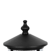 Stojąca lampa ogrodowa Miami K-8222 IP44 latarnia metalowa szklana czarna