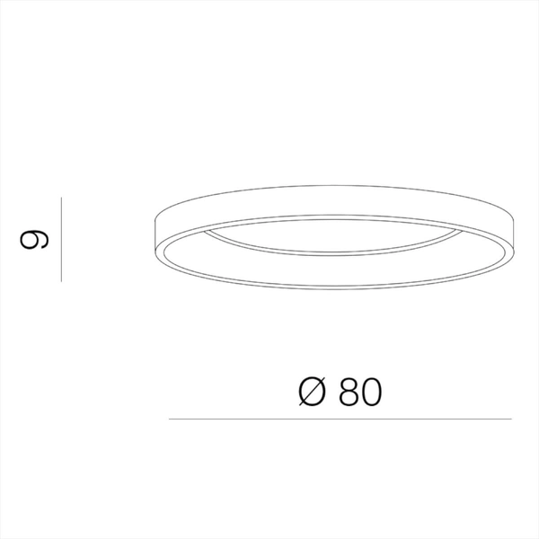 Ledowa sufitowa lampa Santana AZ4994 80W 3000-6500K okrąg brązowa