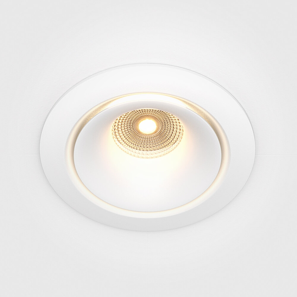 Wpustowa lampa Yin DL031-L12W3K-D-W Maytoni LED 12W 3000K do jadalni biała
