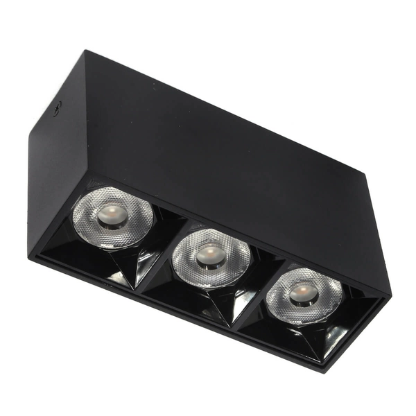 Prostokątna lampa sufitowa 1058 Domeno LED 9W 4000K spot metalowa czarna