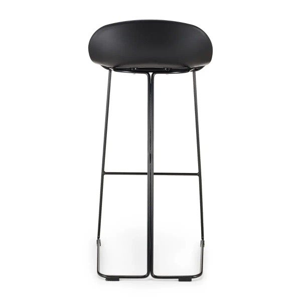 Kuchenny barowy hoker CARO BAR czarny MH-007H-BB metalowy
