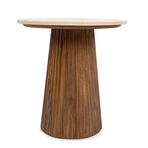 Stolik kawowy ARGENTINA MM001501100337 brązowy beżowy drewno 50cm