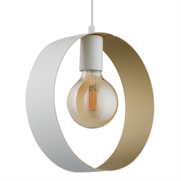 Biała lampa wisząca HOOP 32289 Sigma minimalistyczny żyrandol okrągły