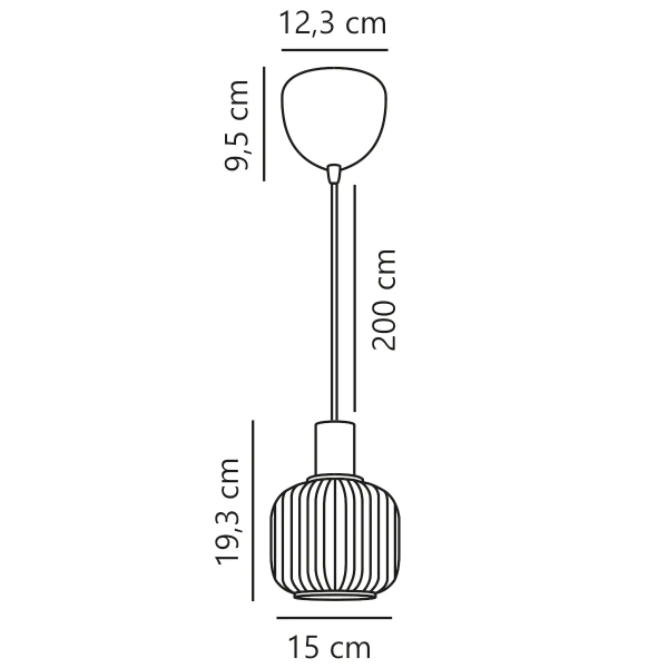 Szklana lampa wisząca Milford 2412613003 nad stół czarny