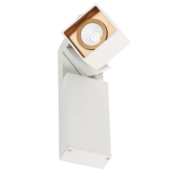 Kinkiet LAMPA ścienna ARAVENA WLB073/5W 3000K WH+GO Italux metalowa OPRAWA LED 5W regulowany reflektorek biały