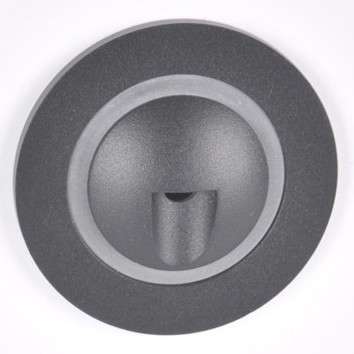 Schodowa LAMPA podtynkowa Q2 LED 313683 Polux metalowa OPRAWA wpuszczana LED 3W 4000K okrągła IP44 grafitowa