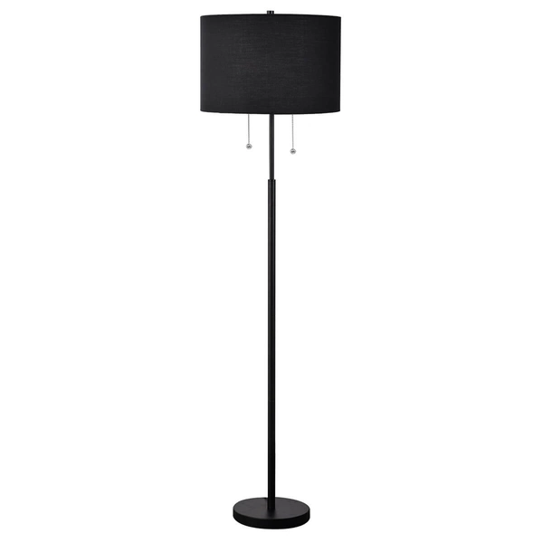 Lampa podłogowa Fogo LP-0304/2F BK Light Prestige tuba do sypialni czarna
