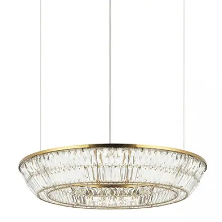 Salonowa wisząca lampa 23048 LED 55W 3000K glamour mosiądz