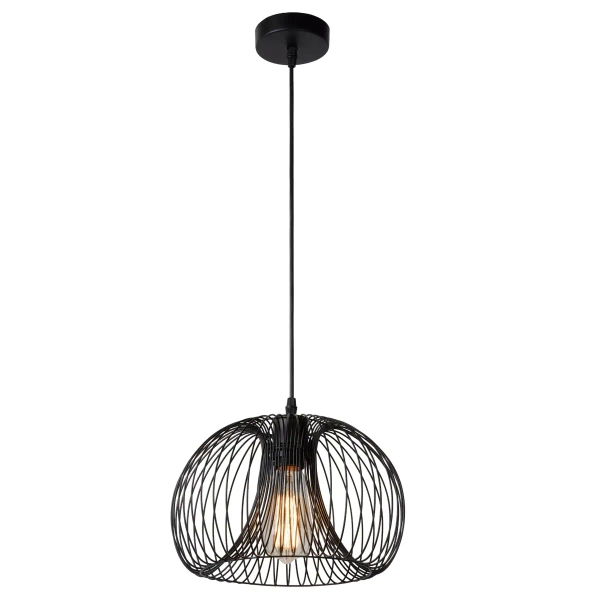 Druciana lampa wisząca VINTI 02400/30/30 Lucide metalowa loft czarna