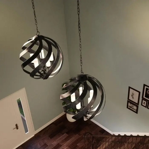 Łańcuchowa wisząca lampa Blacksmith QN-BLACKSMITH-5P-OBK IP44 czarny